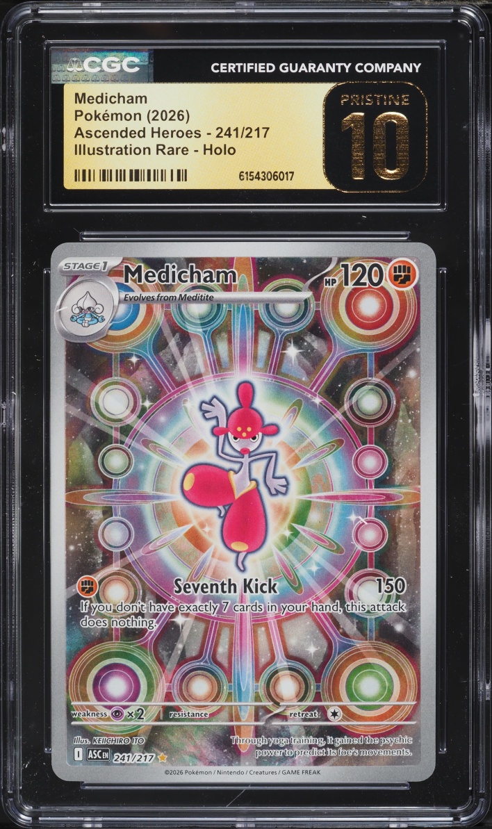 2026 Pokemon Mega Evolution Ascended Heroes IR Medicham #241 CGC 10 PRISTINE