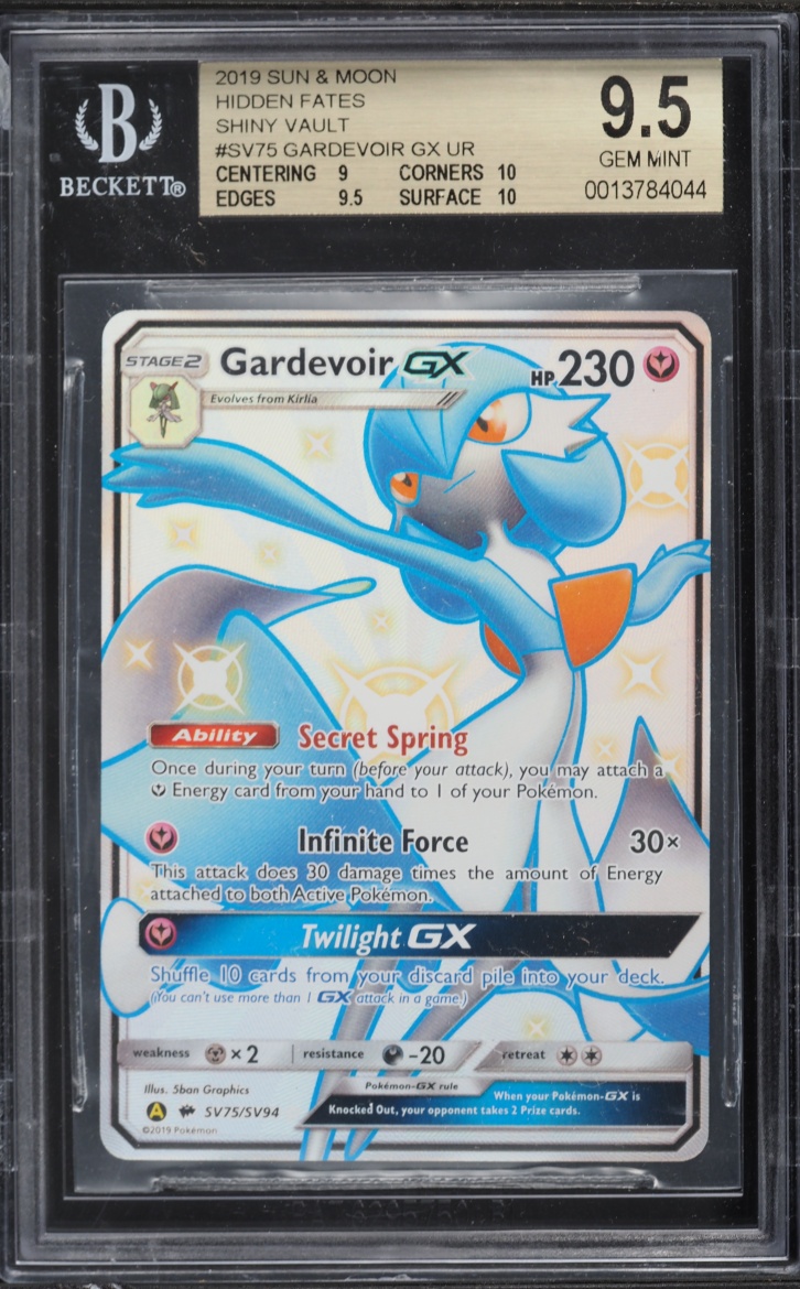 2019 Pokemon Sun & Moon Hidden Fates Full Art Gardevoir GX #SV75 BGS 9.5 GEM MINT