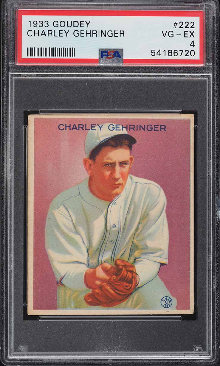 1933 Goudey Charley Gehringer #222 PSA 4 VGEX