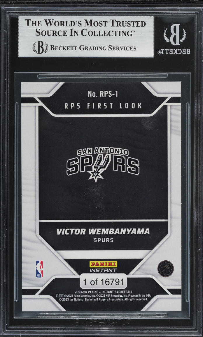 2023 Panini Instant First Look Victor Wembanyama ROOKIE #RPS-1 BGS 8.5 NM-MT+