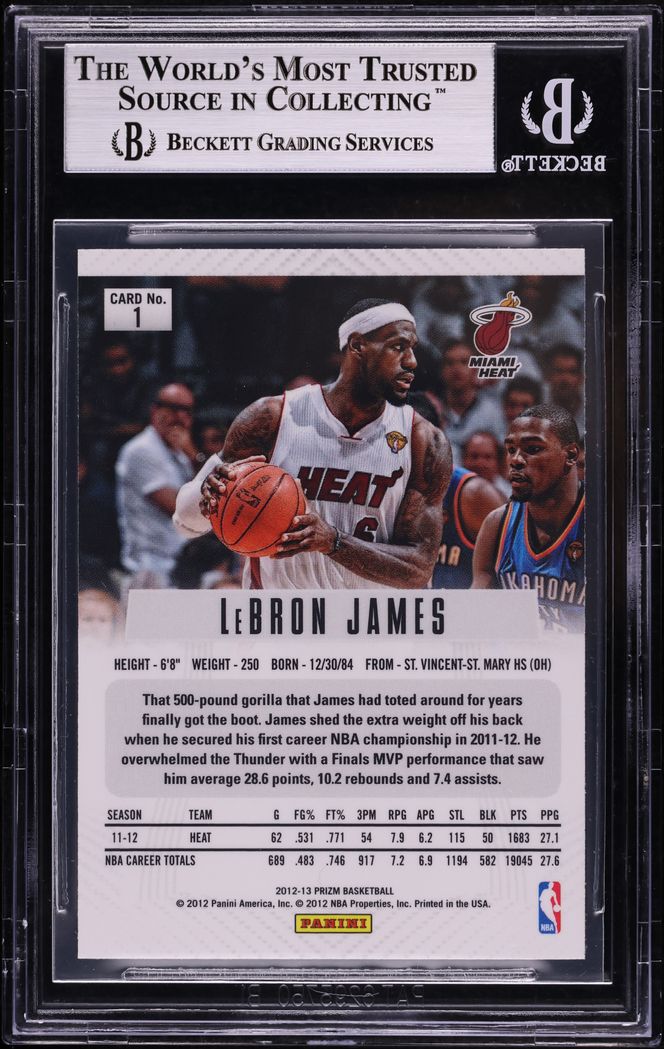 2012 Panini Prizm LeBron James #1 BGS 9 MINT