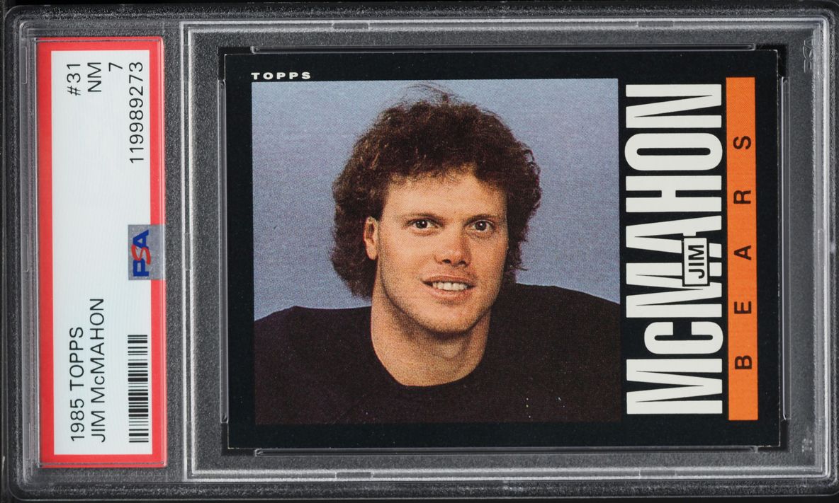 1985 Topps Football Jim McMahon #31 PSA 7 NRMT