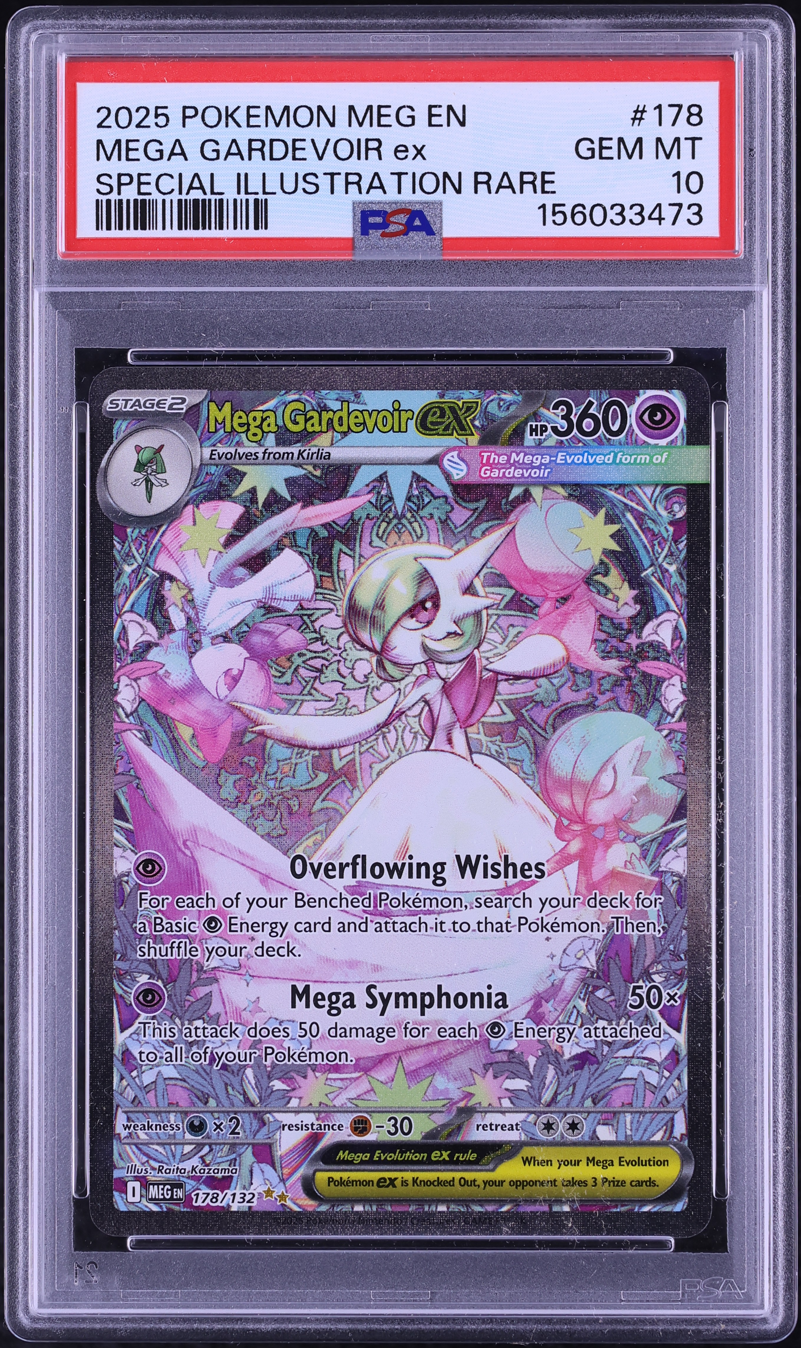 2025 Pokemon Mega Evolution SIR Mega Gardevoir ex #178 PSA 10 GEM MINT