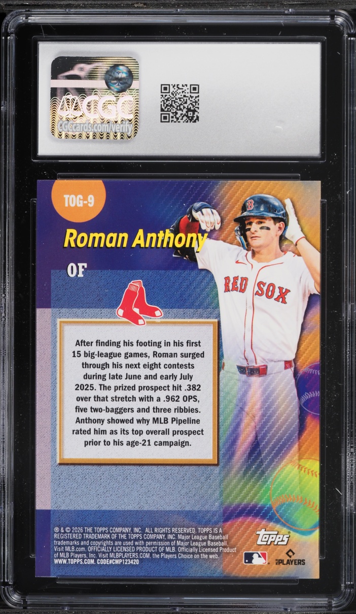 2026 Topps Titans Of The Game Roman Anthony ROOKIE #TOG-9 CGC 9 MINT