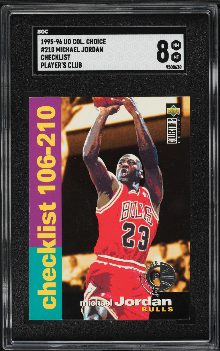 1995 Collector's Choice Checklist Player's Club Michael Jordan #210 SGC 8 NM-MT