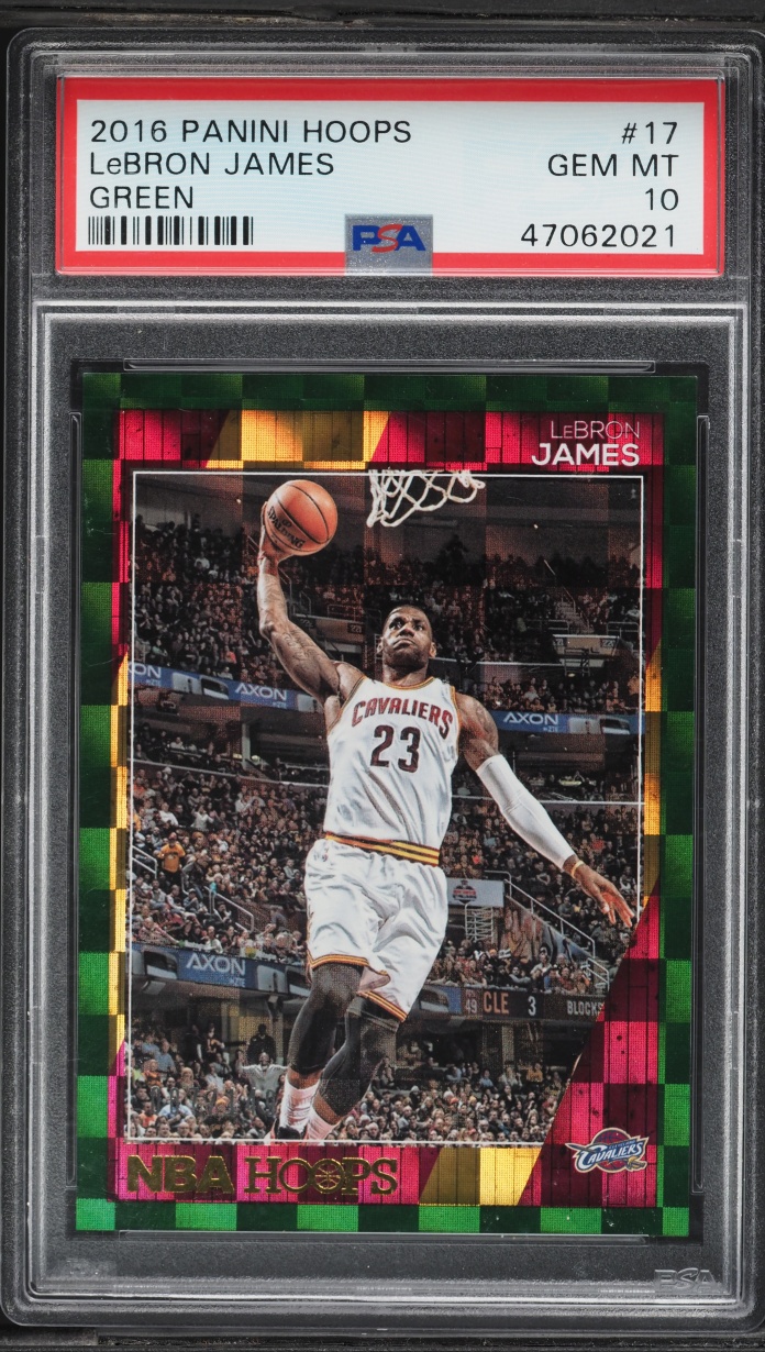 2016 Hoops Green LeBron James /149 #17 PSA 10 GEM MINT