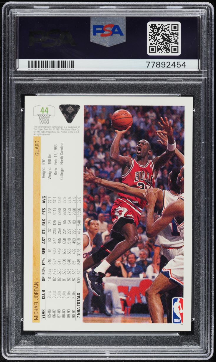 1991 Upper Deck Basketball Michael Jordan #44 PSA 10 GEM MINT