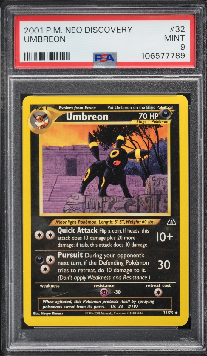 2001 Pokemon Neo Discovery Umbreon #32 PSA 9 MINT