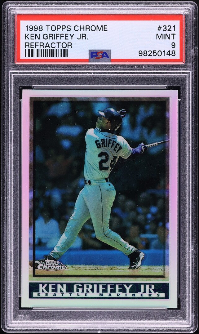 1998 Topps Chrome Refractor Ken Griffey Jr. #321 PSA 9 MINT