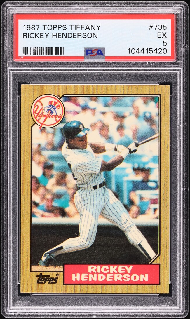 1987 Topps Tiffany Rickey Henderson #735 PSA 5 EX