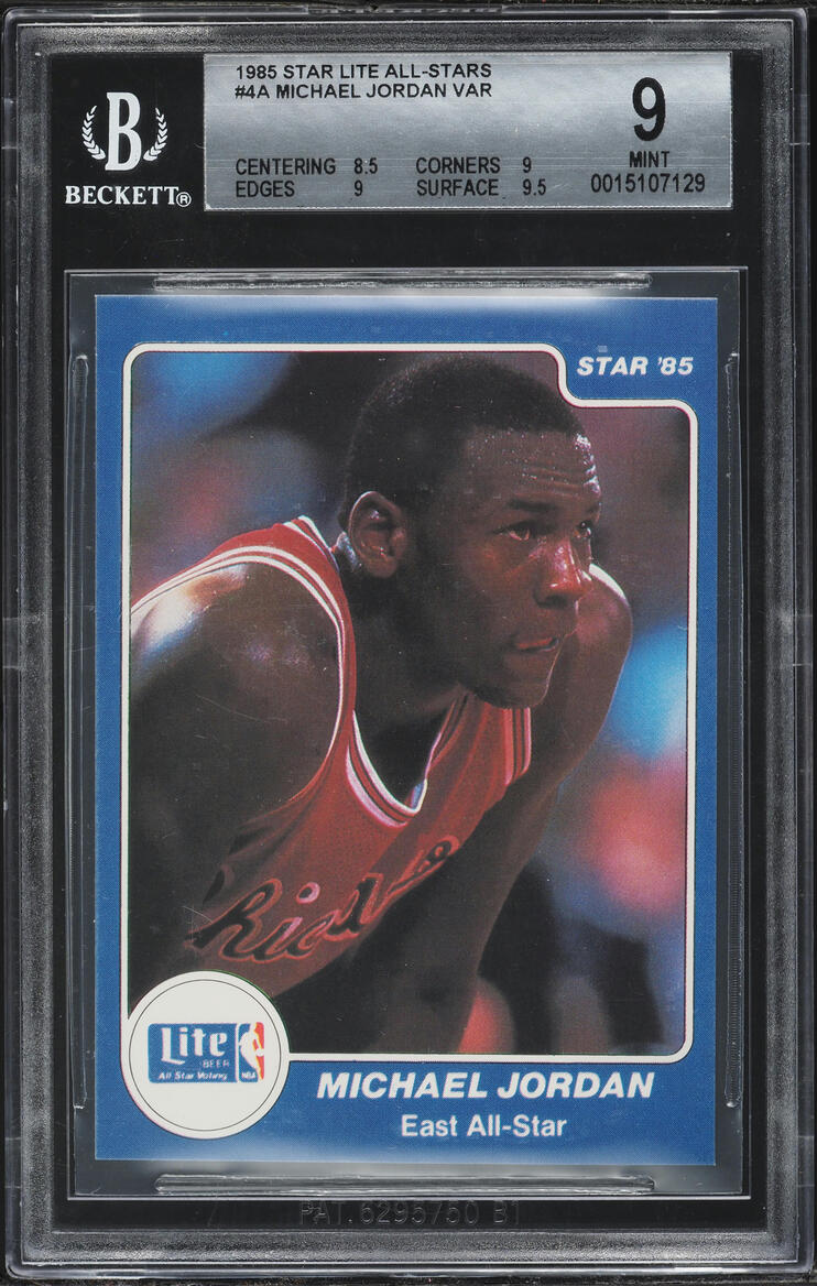 1985 Star Lite All-Stars Michael Jordan ROOKIE #4 BGS 9 MINT