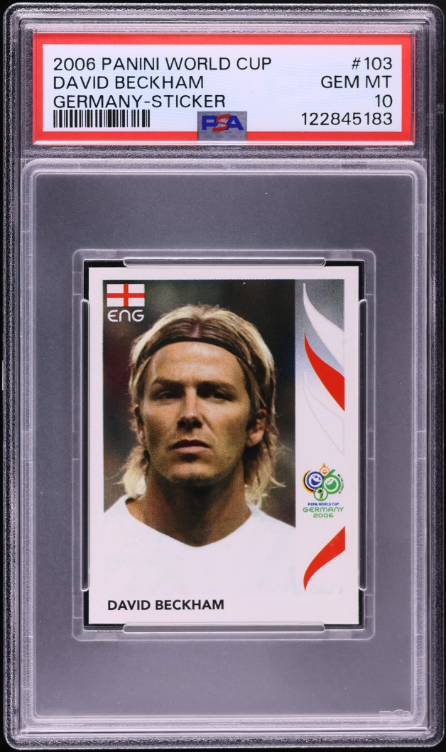 2006 Panini World Cup Germany Sticker David Beckham #103 PSA 10 GEM MINT