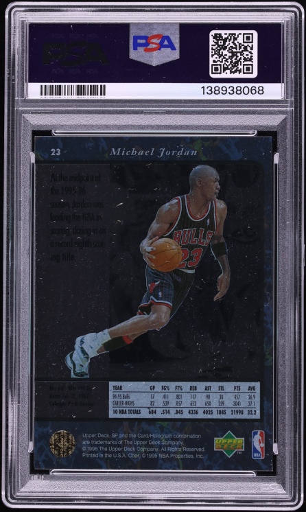 1995 SP Basketball Michael Jordan #23 PSA 8 NM-MT