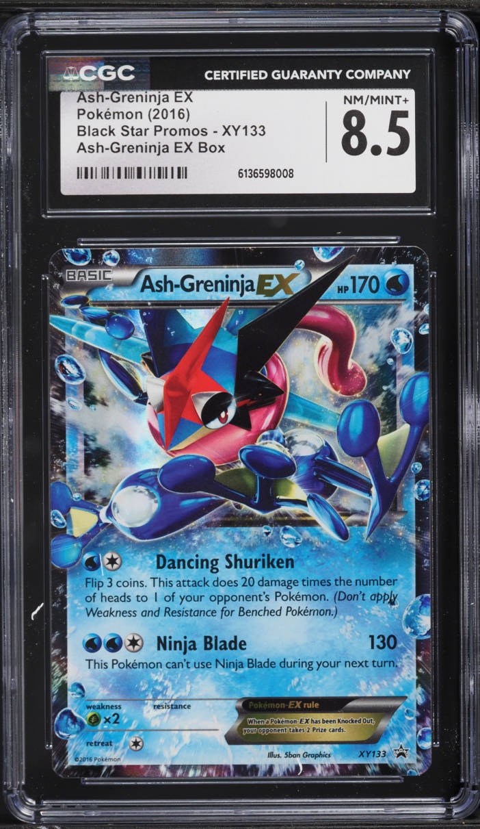 2016 Pokemon XY Black Star Promo Holo Ash-Greninja EX #XY133 CGC 8.5 NM-MT+