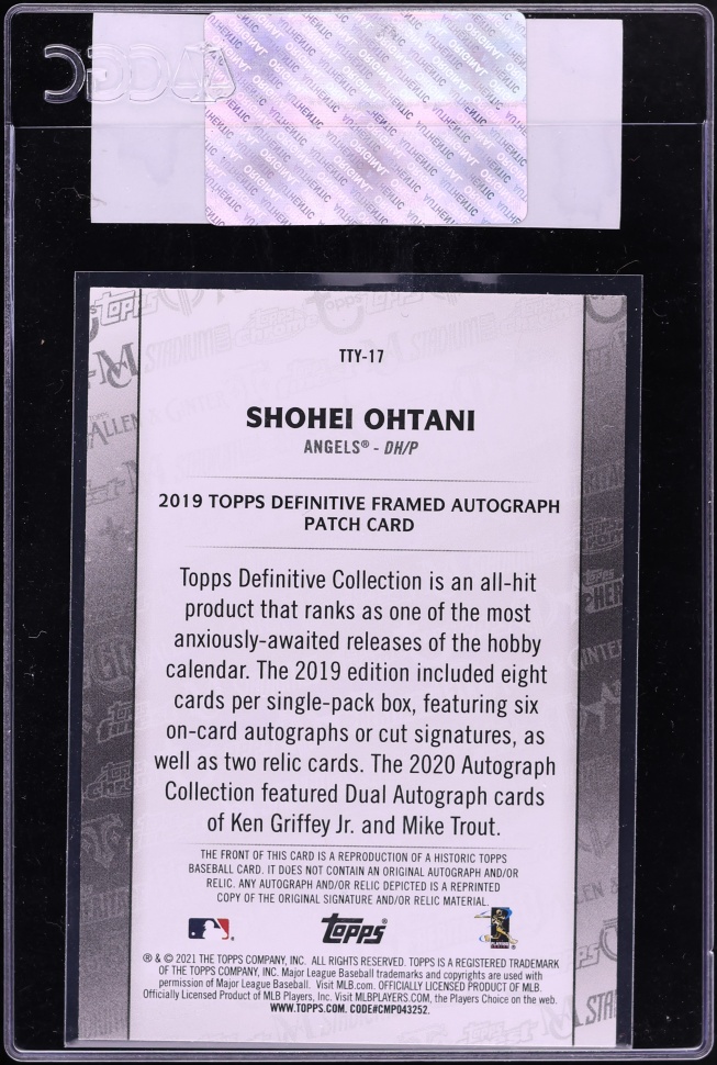 2021 Topps Through The Years Shohei Ohtani #TTY-17 CGC AUTH - Photo 2