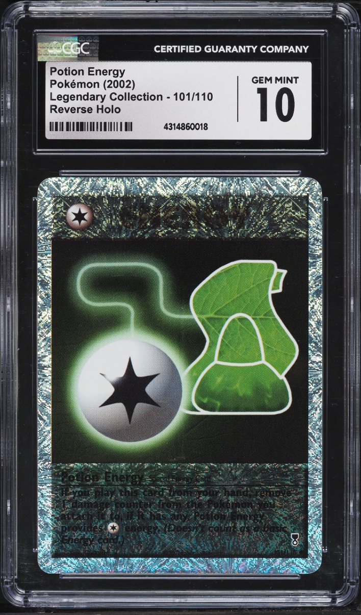 2002 Pokemon Legendary Collection Reverse Holo Potion Energy #101 CGC 10 GEM MINT