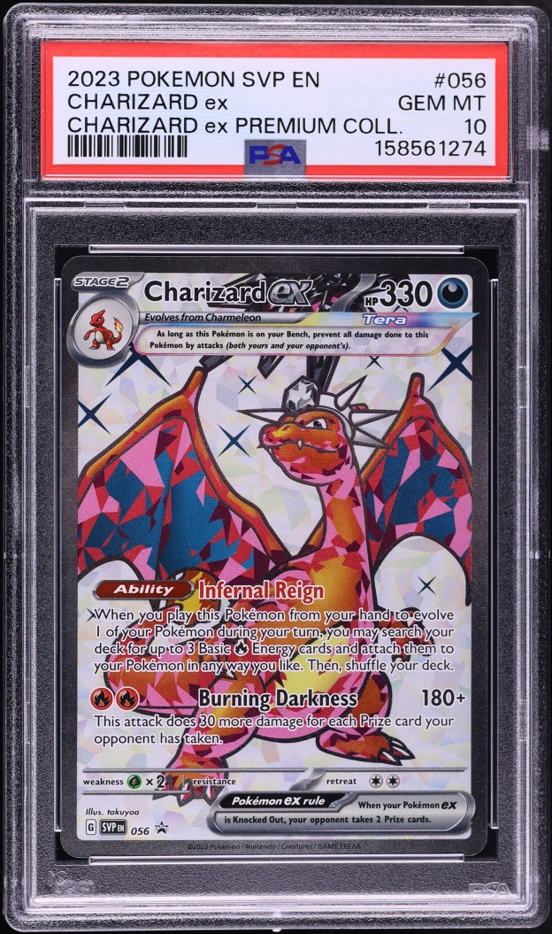2023 Pokemon Scarlet & Violet Promo Premium Collection Full Art Charizard EX #56 PSA 10 GEM