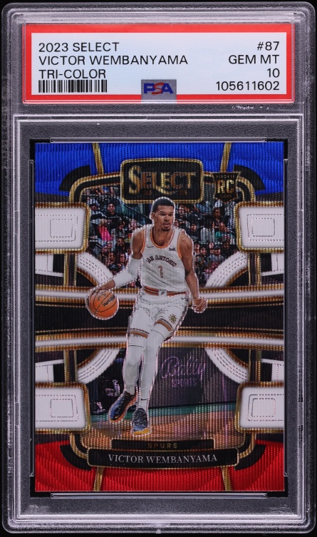 2023 Select Concourse Tri-Color Prizm Victor Wembanyama ROOKIE #87 PSA 10 GEM MINT