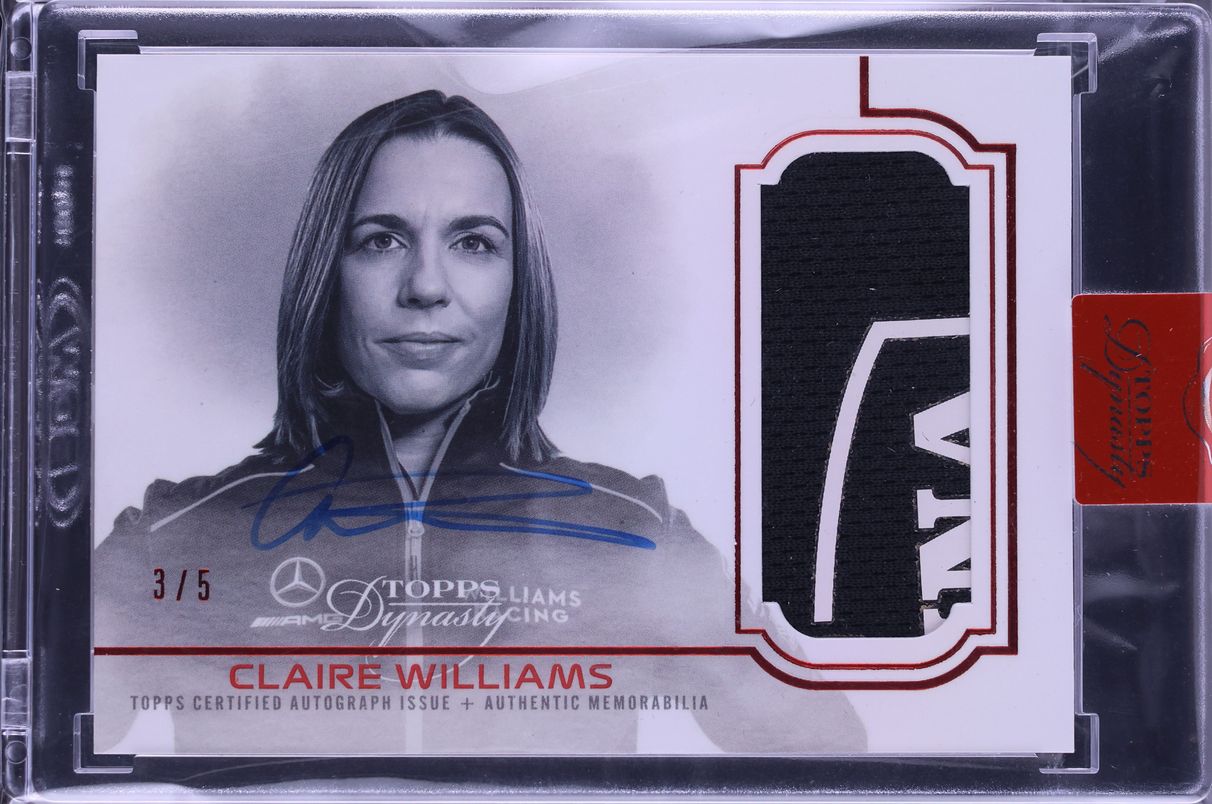 2020 Topps Dynasty Formula 1 F1 Red Claire Williams PATCH AUTO /5 CGC AUTH