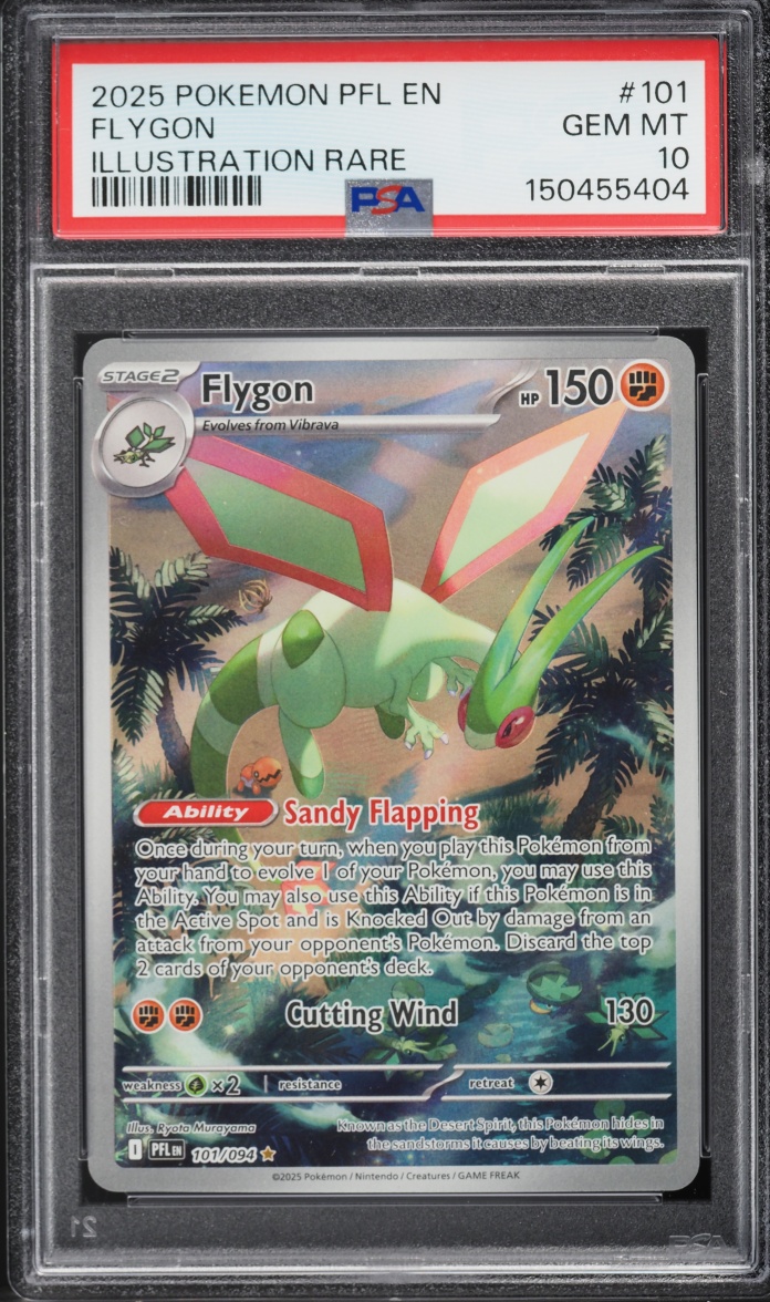 2025 Pokemon Mega Evolution Phantasmal Flames IR Flygon #101 PSA 10 GEM MINT