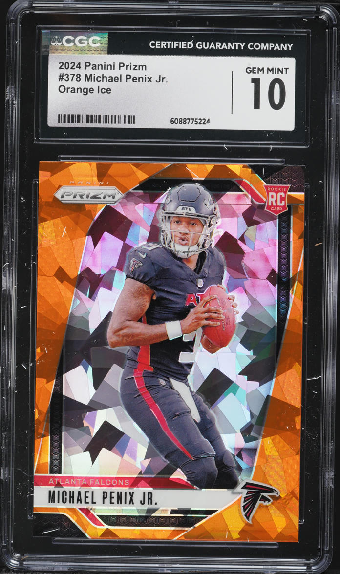 2024 Panini Prizm Orange Ice Michael Penix Jr. ROOKIE #378 CGC 10 GEM MINT