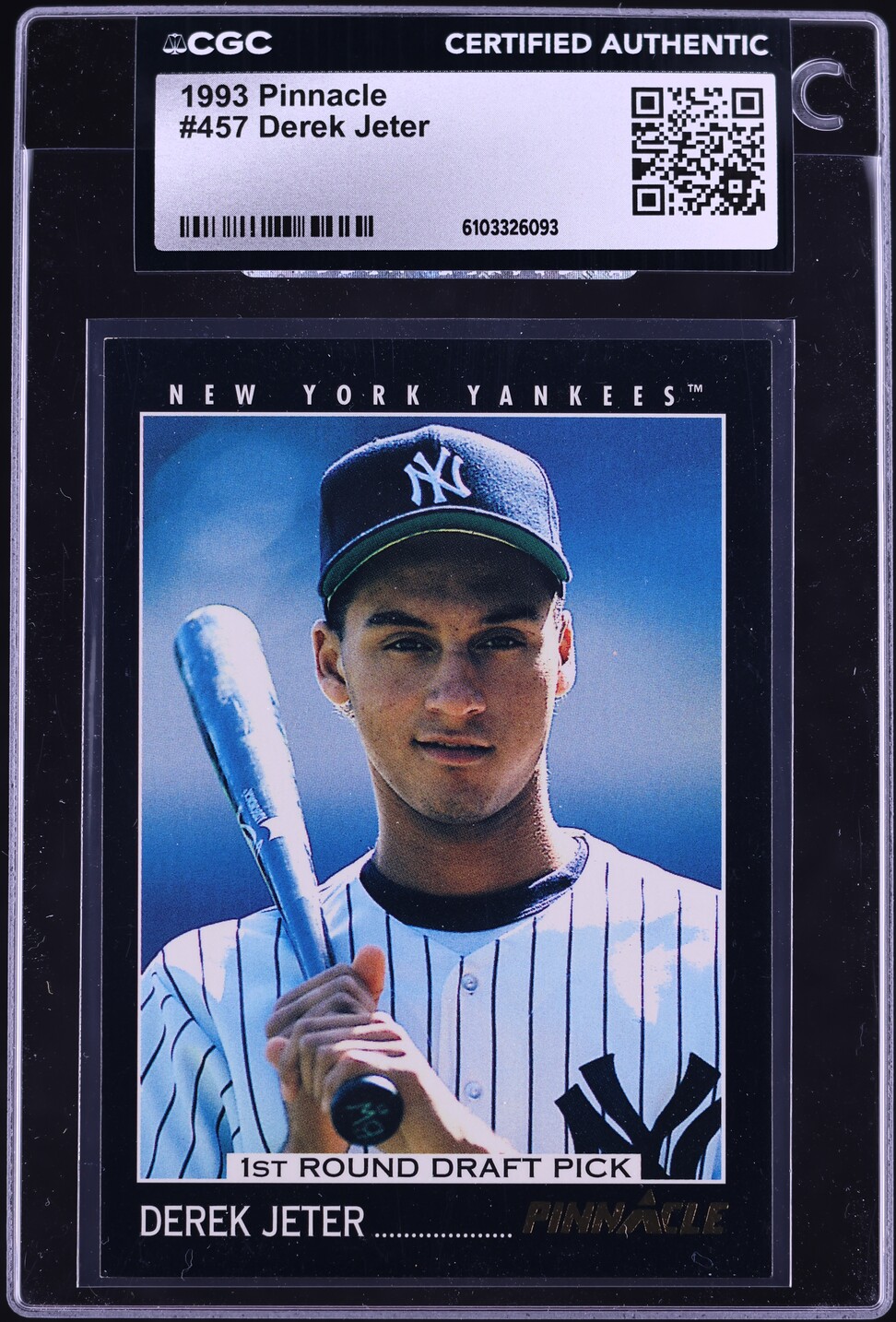 1993 Pinnacle Derek Jeter ROOKIE #457 CGC AUTH