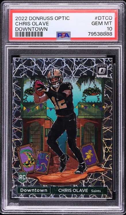 2022 Donruss Optic Downtown Chris Olave ROOKIE #DT-CO PSA 10 GEM MINT