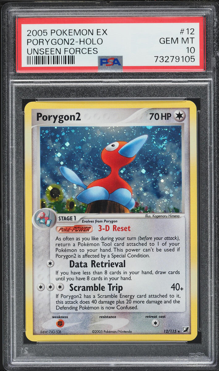 2005 Pokemon EX Unseen Forces Holo Porygon2 #12 PSA 10 GEM MINT