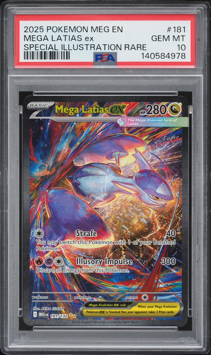2025 Pokemon Mega Evolution SIR Mega Latias ex #181 PSA 10 GEM MINT