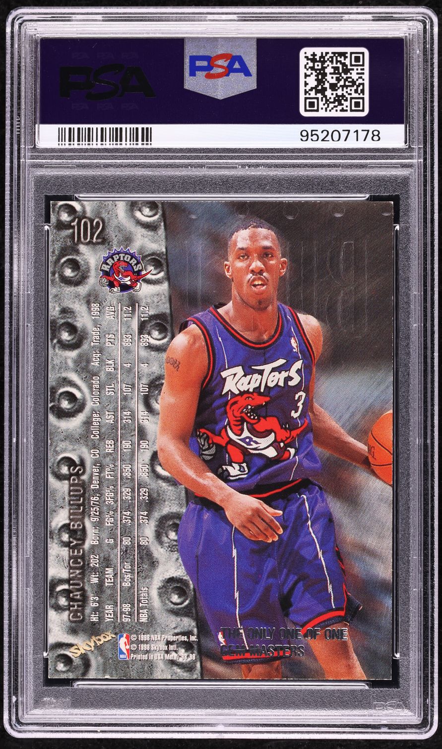 1998 Metal Universe Gem Masters Chauncey Billups 1/1 #102 PSA 6 EXMT