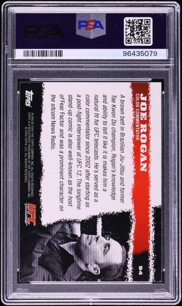 2009 Topps UFC Round 1 Joe Rogan #94 PSA 8 NM-MT