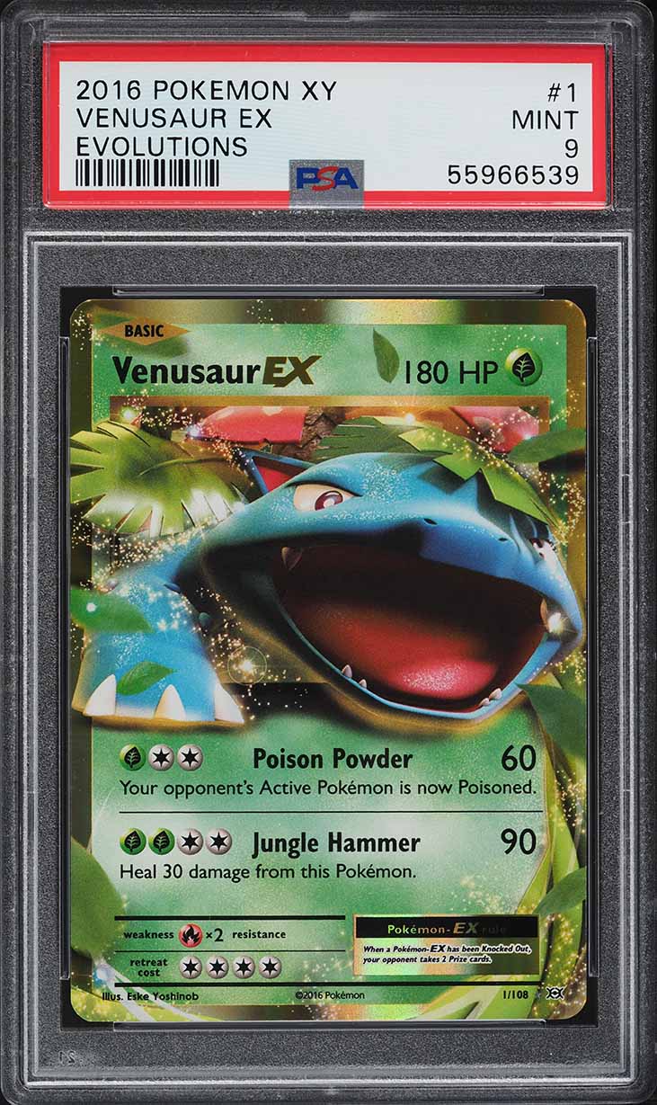 2016 Pokemon XY Evolutions Holo Venusaur EX #1 PSA 9 MINT