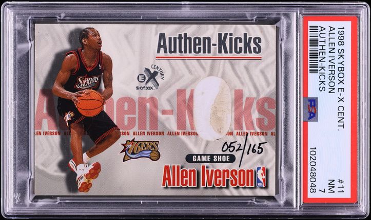 2005 Bowman Chrome Gold Refractor Allen Iverson /50 #100 BGS 9