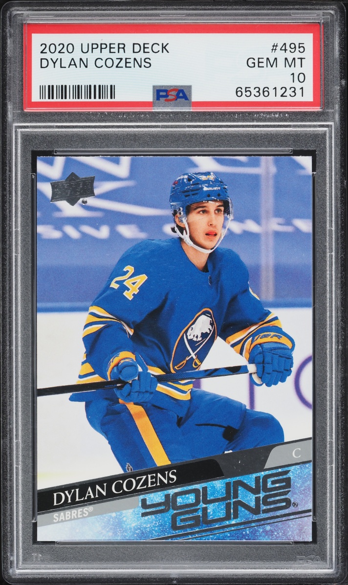 2020 Upper Deck Young Guns Dylan Cozens ROOKIE #495 PSA 10 GEM MINT