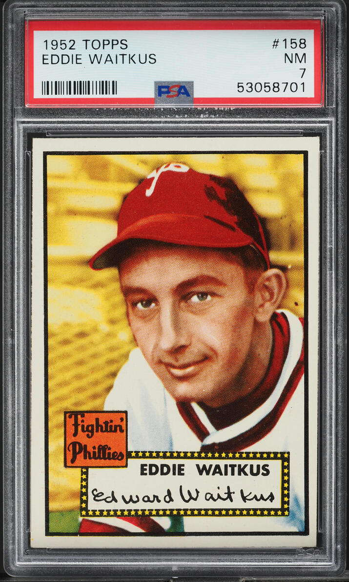 1952 Topps Eddie Waitkus #158 PSA 7 NRMT