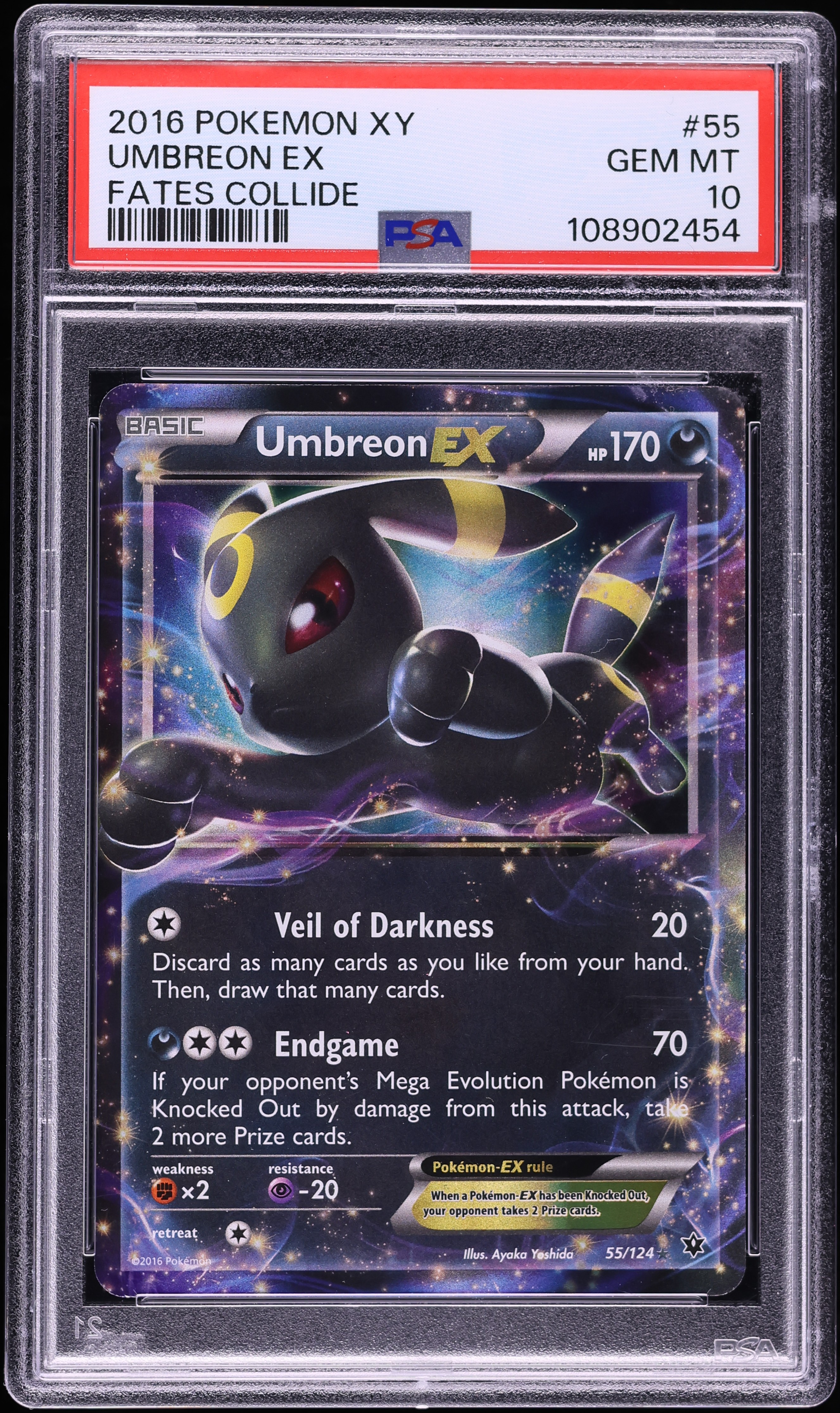 2016 Pokemon XY Fates Collide Holo Umbreon EX #55 PSA 10 GEM MINT