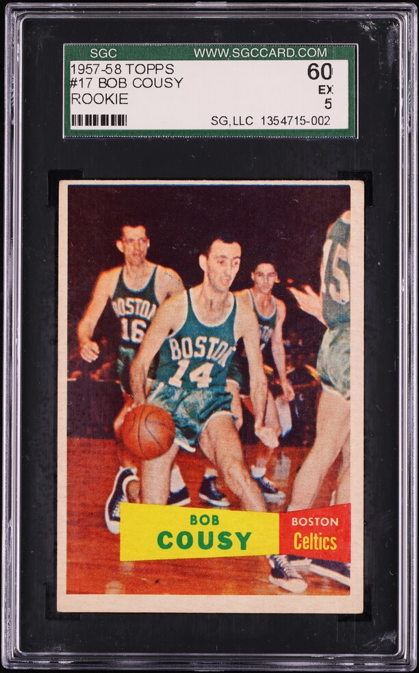 1957 Topps Basketball Bob Cousy ROOKIE #17 SGC 5 EX