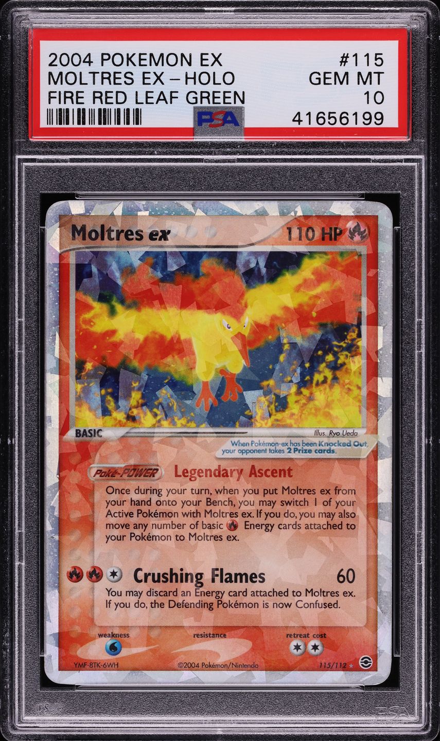 2004 Pokemon EX Fire Red & Leaf Green Holo Moltres ex #115 PSA 10 GEM MINT