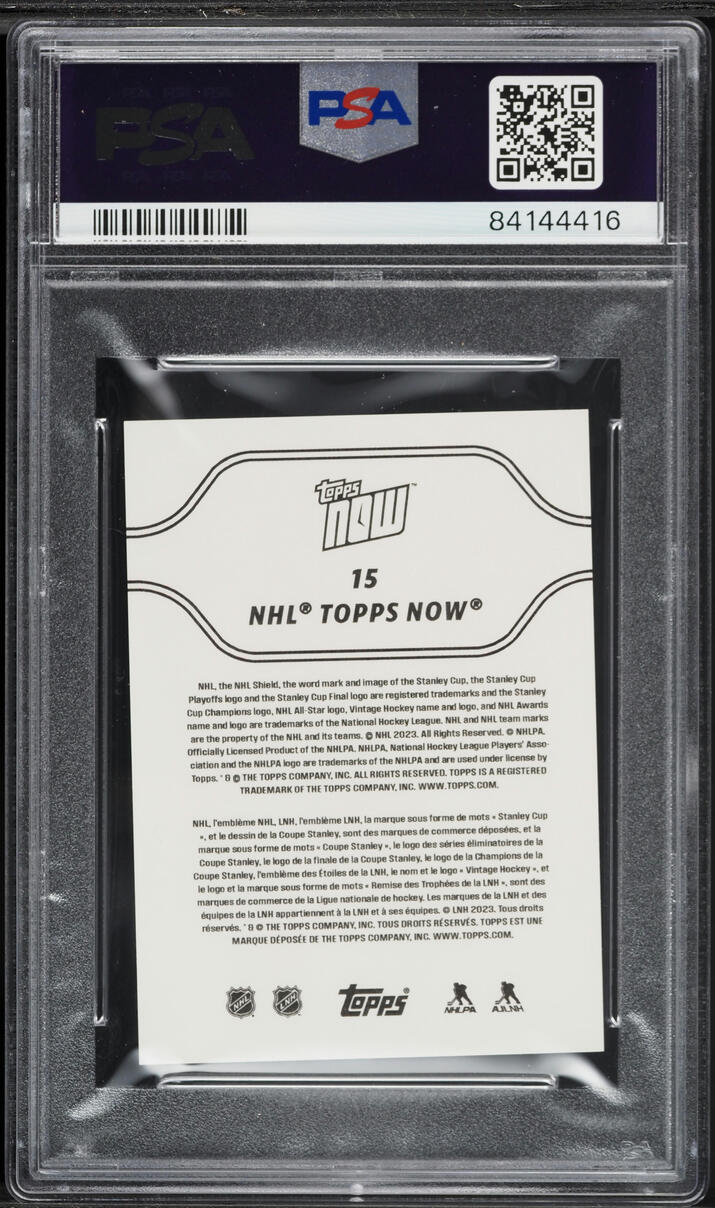 2023 Topps Now NHL Stickers Connor Bedard ROOKIE #15 PSA 10 GEM MINT