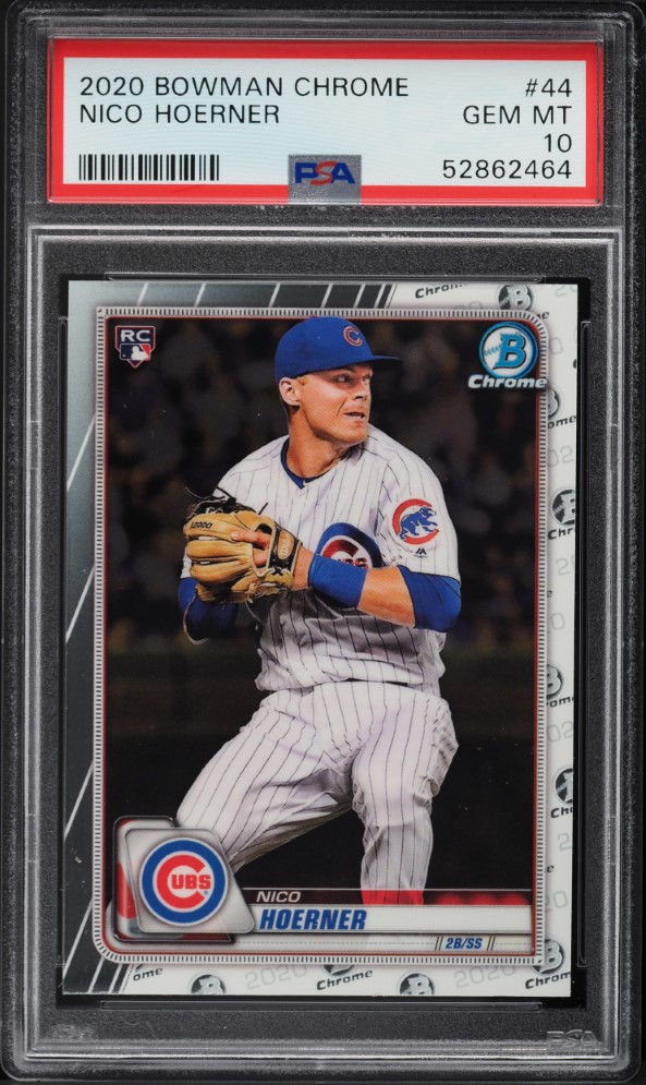 2020 Bowman Chrome Nico Hoerner ROOKIE #44 PSA 10 GEM MINT