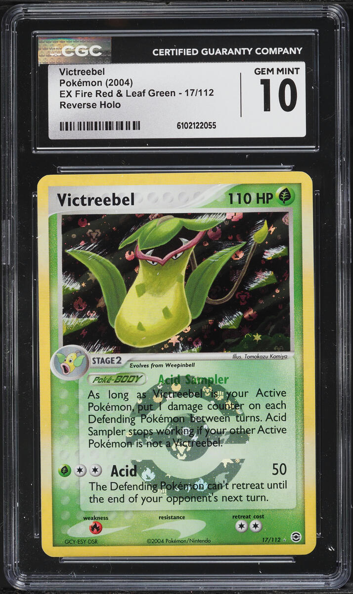 2004 Pokemon EX Fire Red & Leaf Green Reverse Holo Victreebel #17 CGC 10 GEM MINT