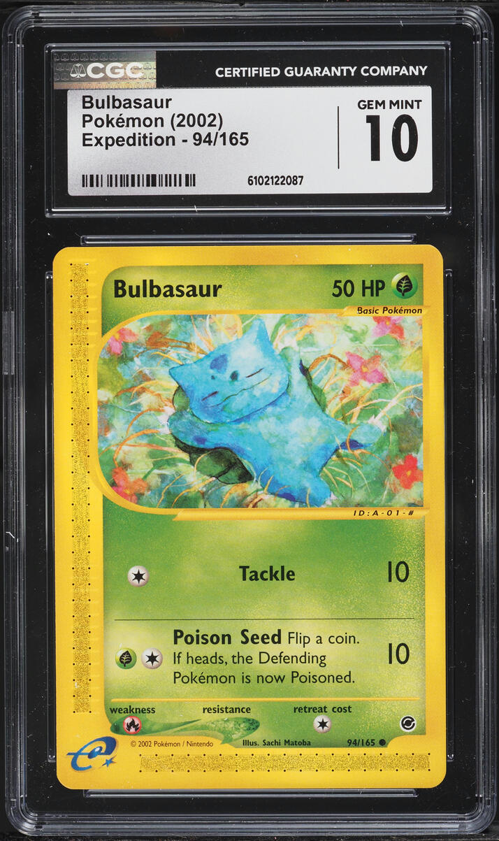 2002 Pokemon Expedition Bulbasaur #94 CGC 10 GEM MINT