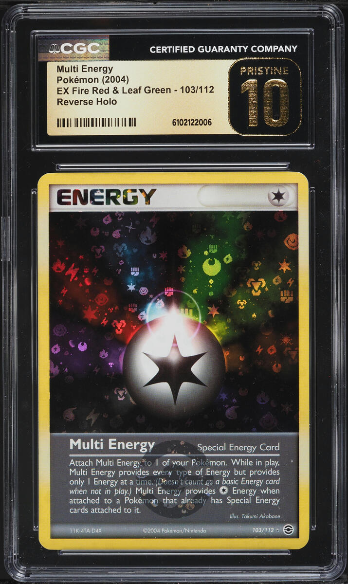 2004 Pokemon EX Fire Red & Leaf Green Reverse Holo Multi Energy #103 CGC 10 PRISTINE