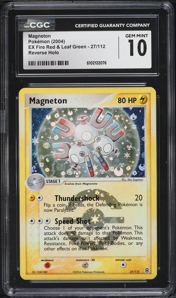 2004 Pokemon EX Fire Red & Leaf Green Reverse Holo Magneton #27 CGC 10 GEM MINT