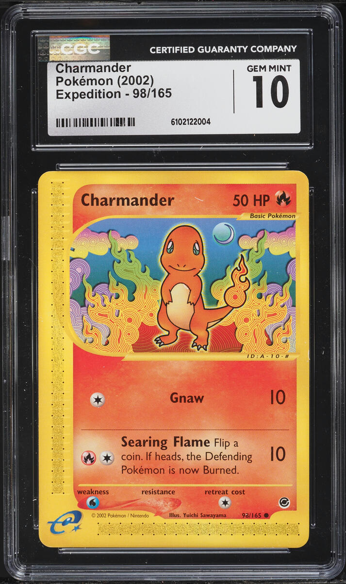 2002 Pokemon Expedition Charmander #98 CGC 10 GEM MINT