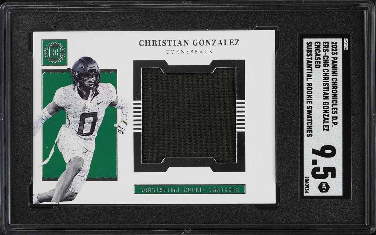 2023 Panini Chronicles Draft Encased Christian Gonzalez ROOKIE PATCH ...