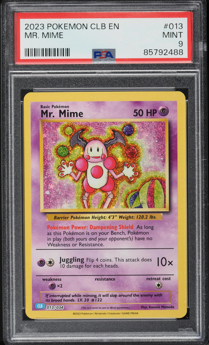 2023 Pokemon TCG Classic Collection Mr. Mime #13 PSA 9 MINT