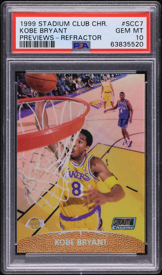 1999 Stadium Club 3X3 Luminous Die-Cut Kobe Bryant #4A PSA 10 GEM