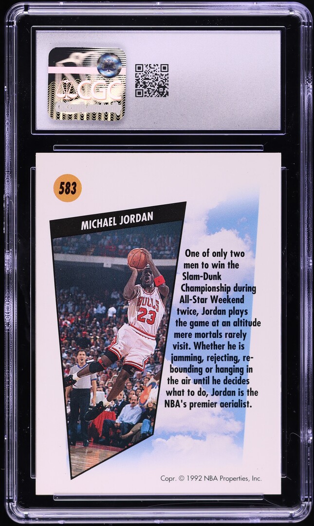 1991 Skybox Basketball Michael Jordan #583 CGC 7 NRMT