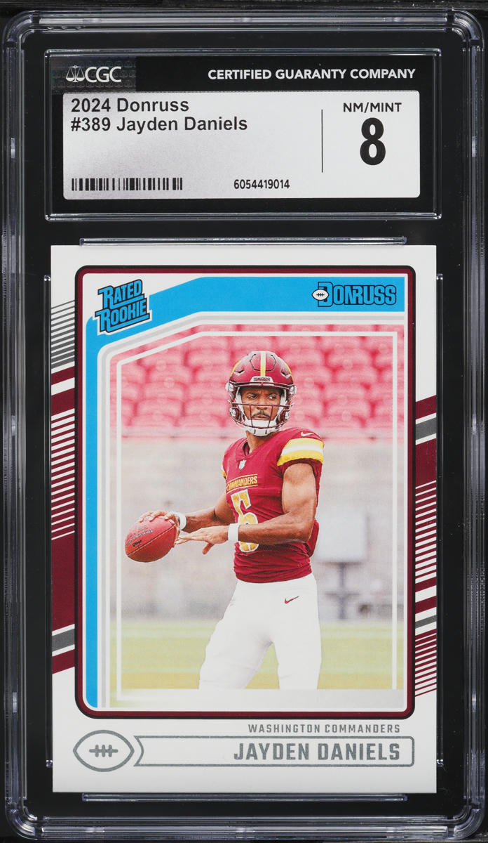 2024 Donruss Football Jayden Daniels ROOKIE #389 CGC 8 NM-MT